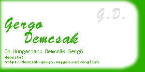 gergo demcsak business card